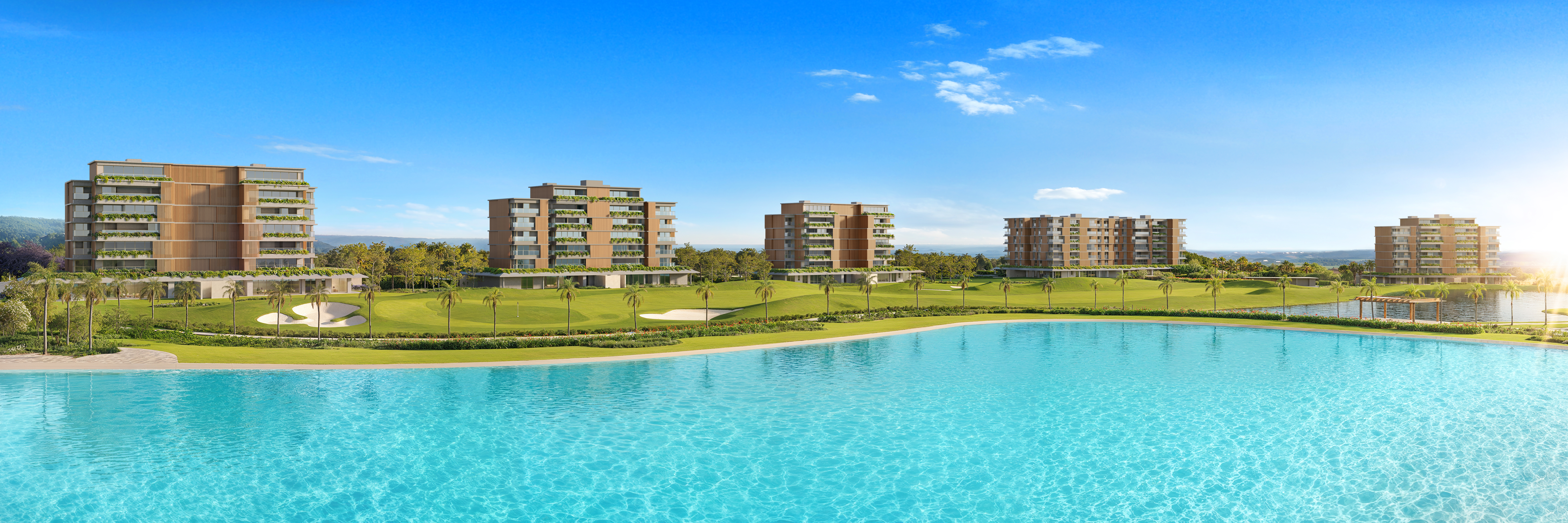 Torres Vista Riviera à beira da lagoa e do campo de golfe